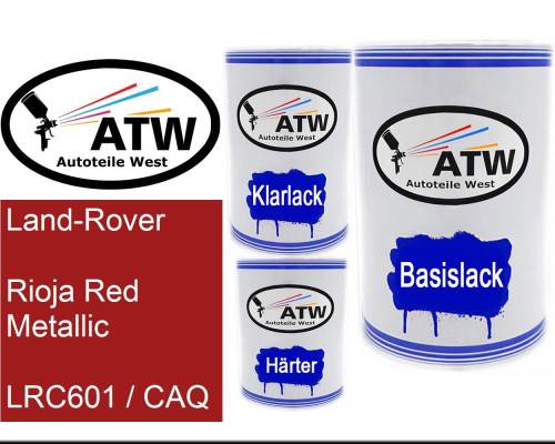 Land-Rover, Rioja Red Metallic, LRC601 / CAQ: 500ml Lackdose + 500ml Klarlack + 250ml Härter - Set, von ATW Autoteile West.